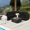 6 Pieces Outdoor Patio Rattan Sectional Sofa Set With Coffee Table